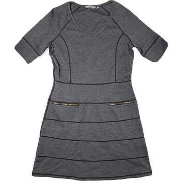 Athleta M Gray Midi Round Neck Dress