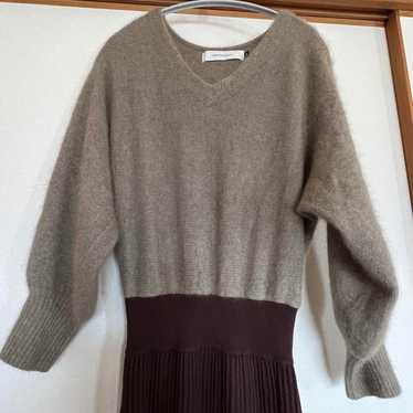 LAGUNAMOON Beige V-neck Knit Dress