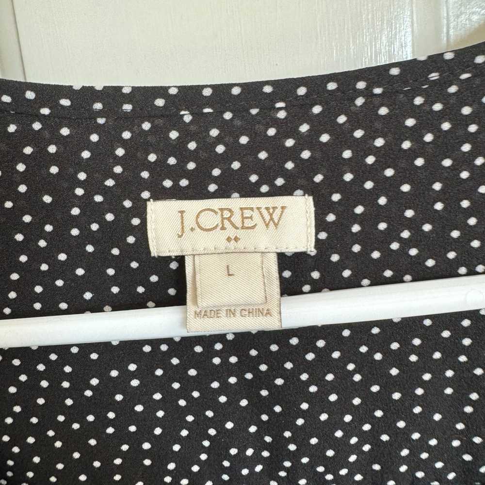 J. Crew spotted black dress size large. - image 3