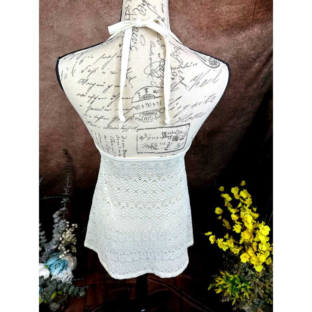 Other Arena Mesh Halter Neck Coverup - Cream - si… - image 11