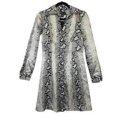 INC International Concepts Snake Print Silk Shirt… - image 1