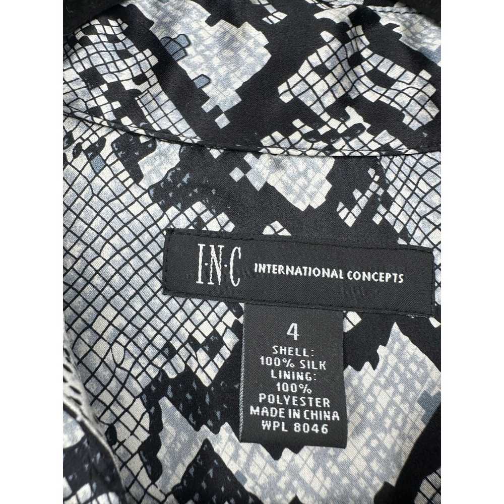 INC International Concepts Snake Print Silk Shirt… - image 3