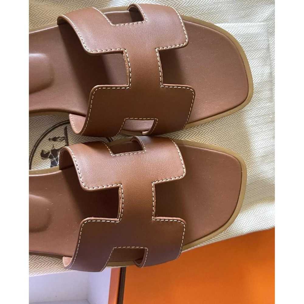 Hermès Oran leather sandal - image 3