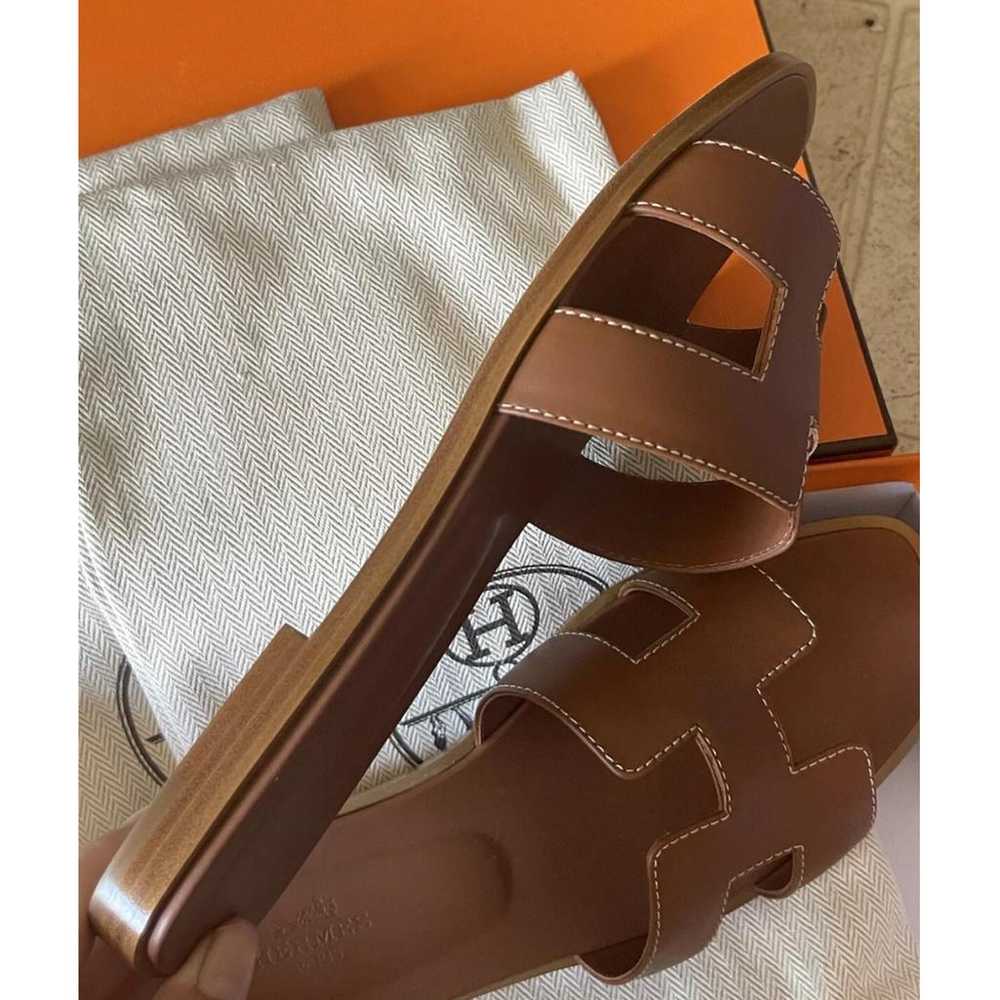 Hermès Oran leather sandal - image 7