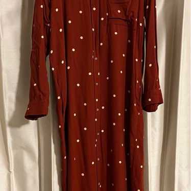 Sacré Coeur polka dot long shirt dress - image 1