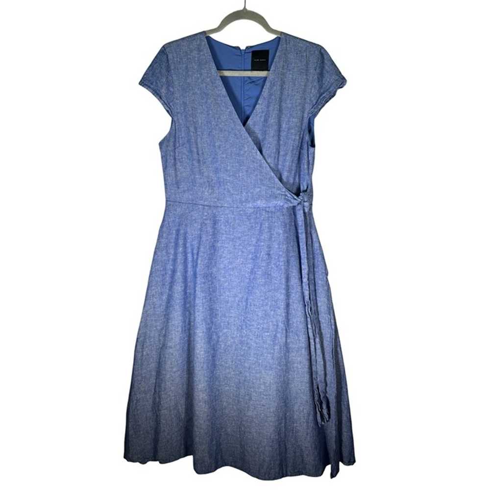 Alex Marie Womens Faux Wrap Dress Linen Chambray … - image 2