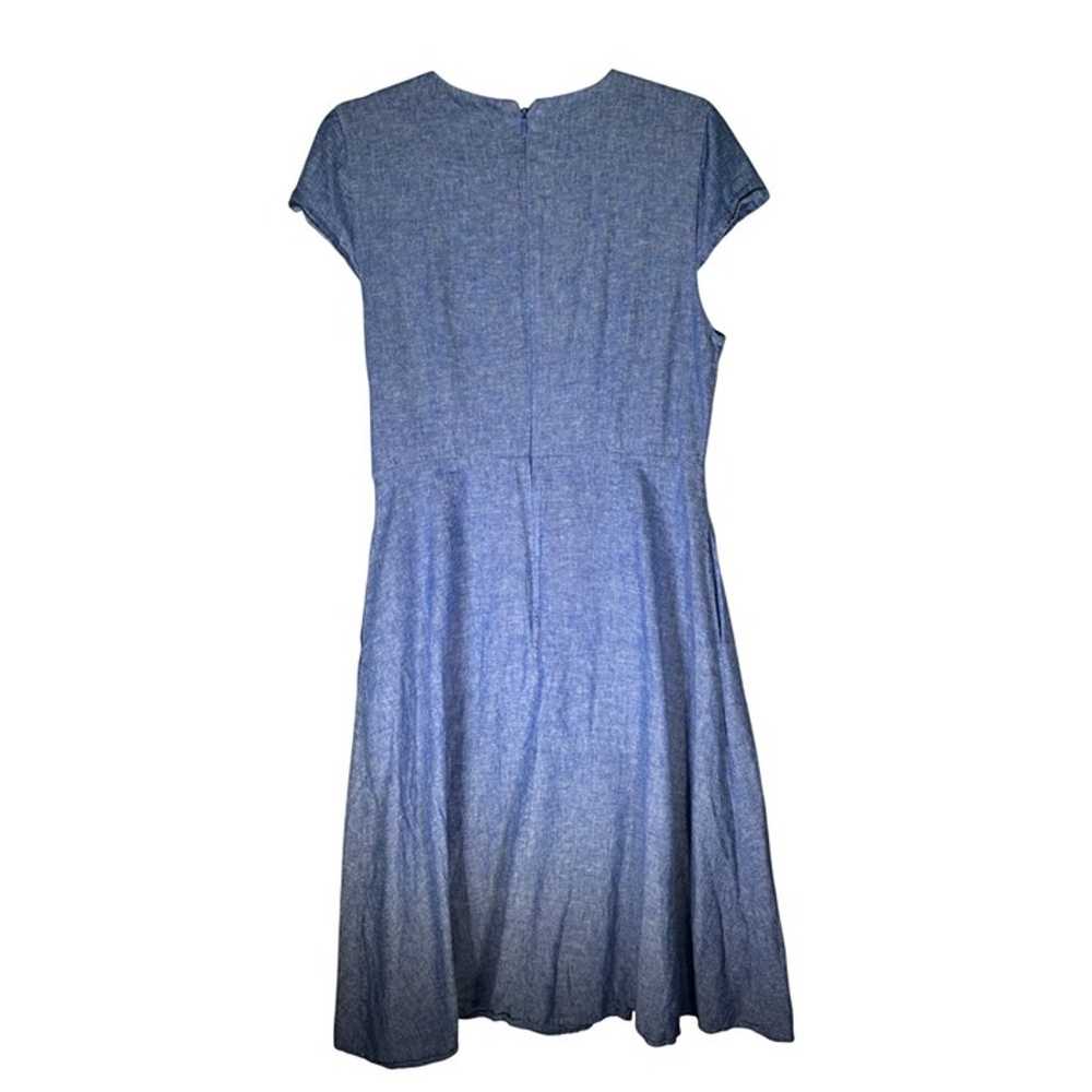 Alex Marie Womens Faux Wrap Dress Linen Chambray … - image 3