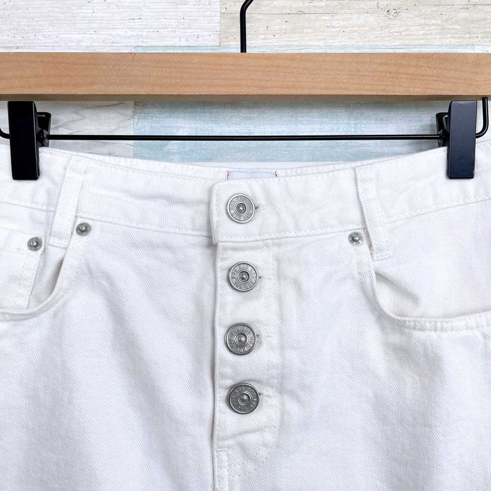 Bdg BDG Rigid Denim Button Fly Mini Skirt White W… - image 2