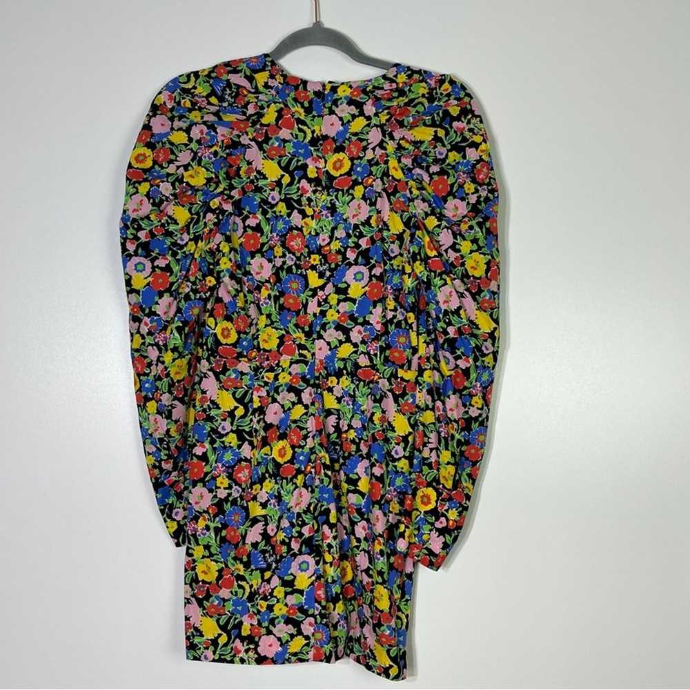 Zara Puff Shoulder Floral Dress Small EUC - image 7