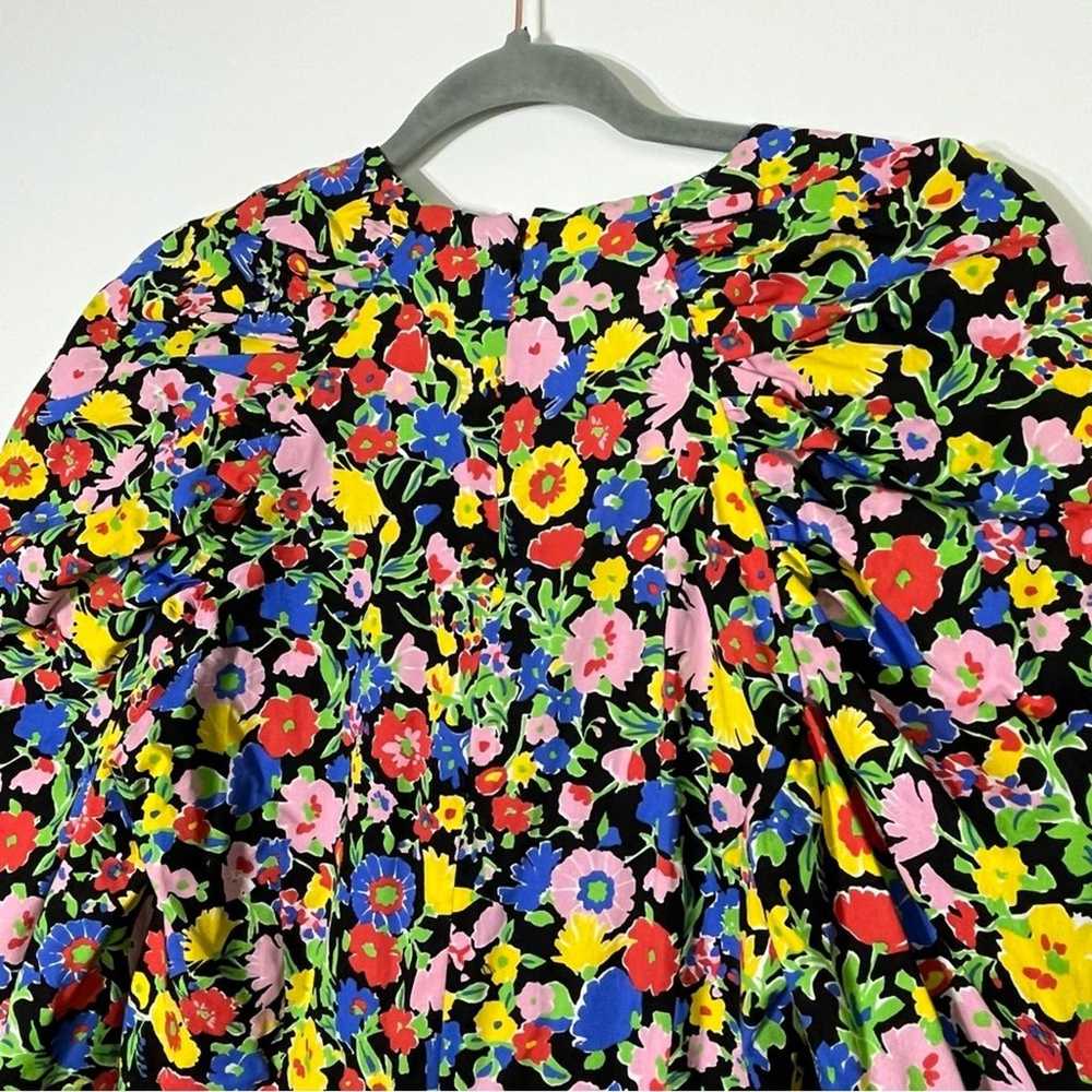 Zara Puff Shoulder Floral Dress Small EUC - image 8