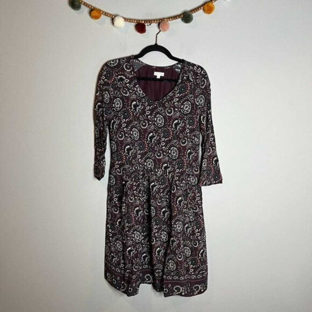 Garnet Hill purple paisley patterned dress - image 1