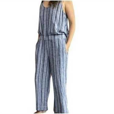 Cloth & Stone Striped Linen Jumpsuit - image 1