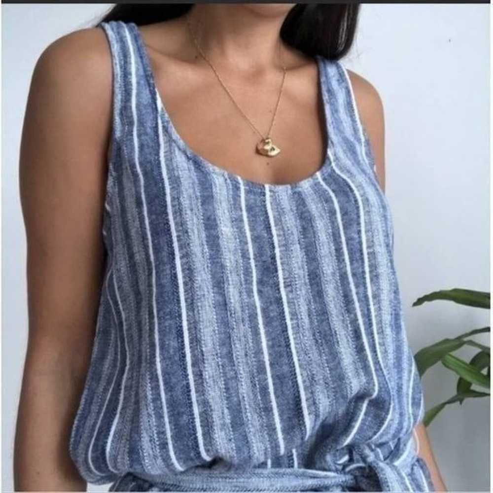 Cloth & Stone Striped Linen Jumpsuit - image 2