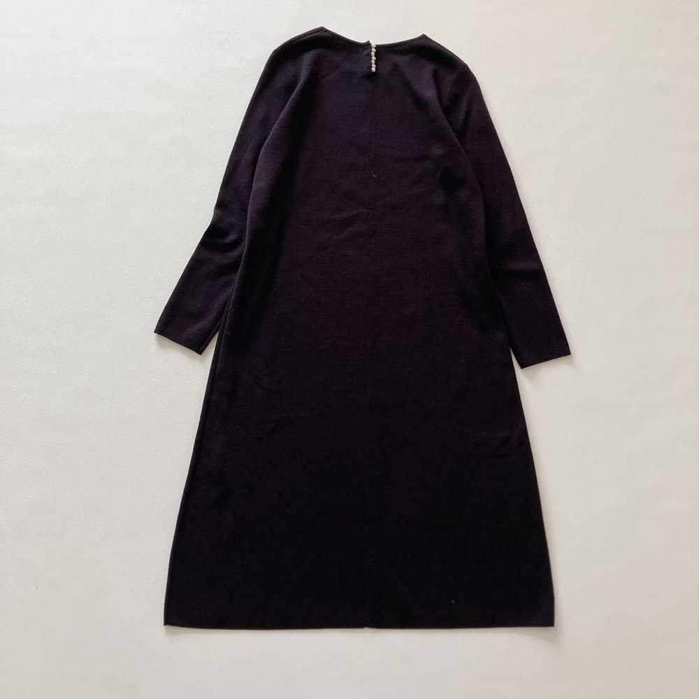 Nory's Back Pearl Milano Rib Knit Dress Navy M - image 6