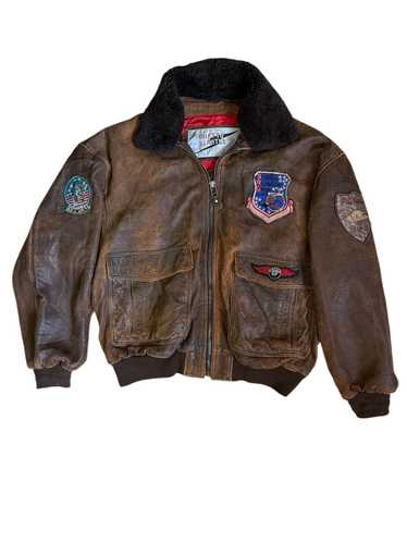 け*た様 吐き出す 80s A-2 real leather bomber jacket