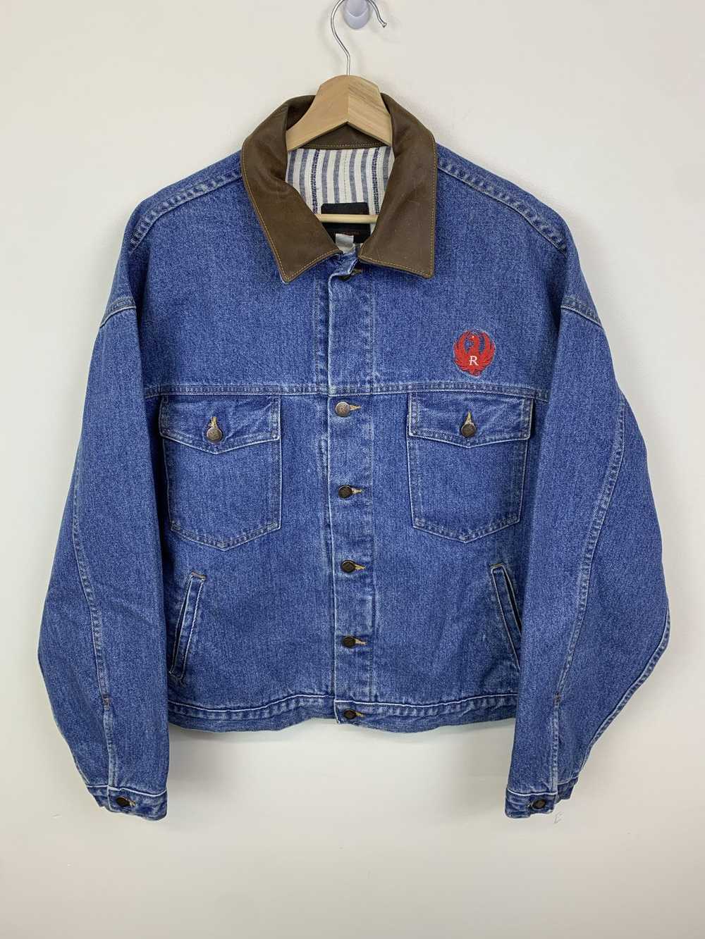 Denim Jacket × Levi's Vintage 1990s Ruger Firearm… - image 1