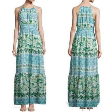 Eliza J Floral Halter Tiered Maxi Dress Size 12 - image 1