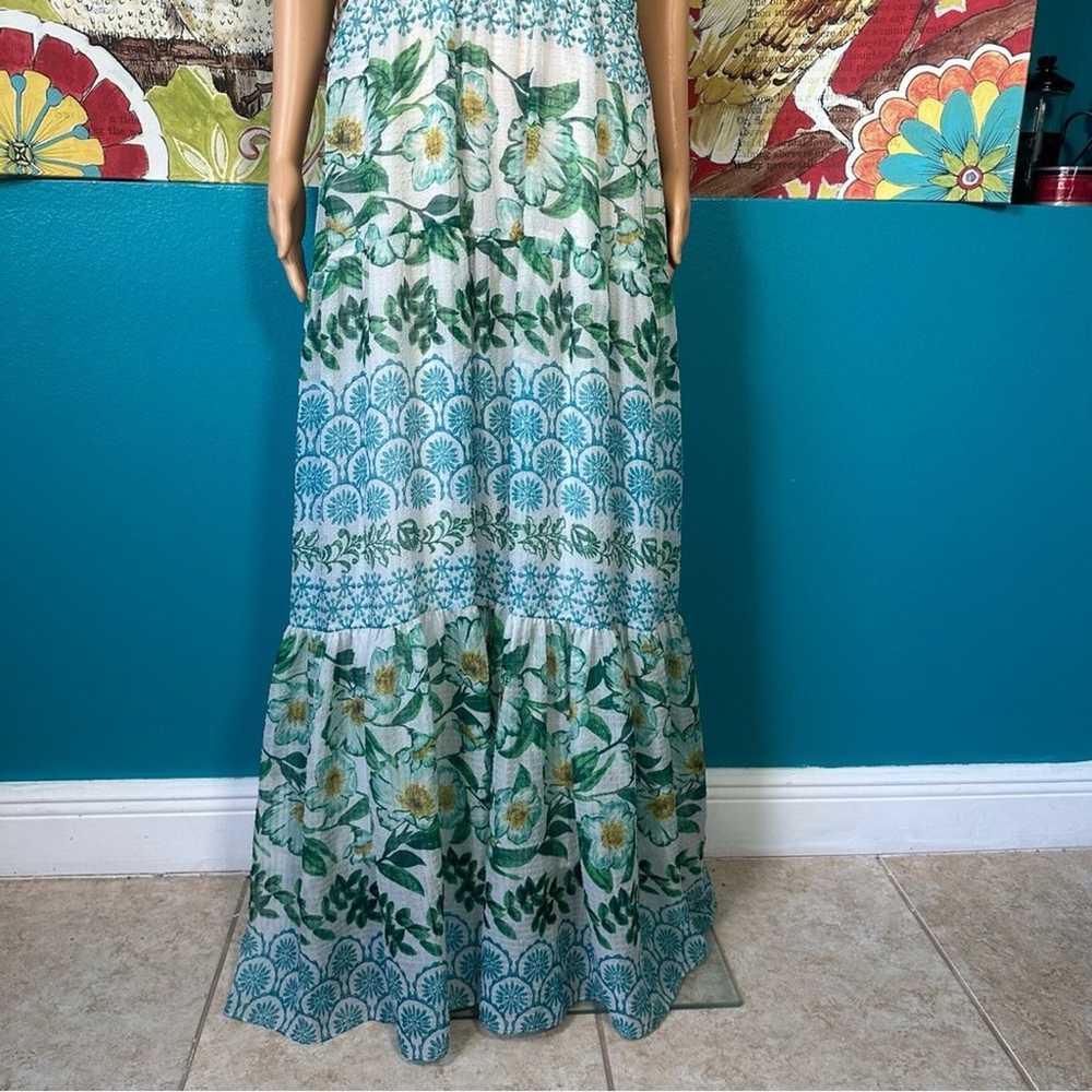 Eliza J Floral Halter Tiered Maxi Dress Size 12 - image 4