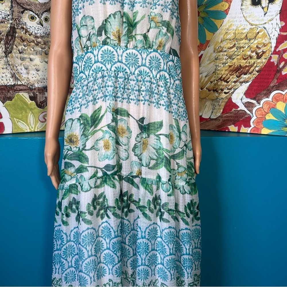 Eliza J Floral Halter Tiered Maxi Dress Size 12 - image 7