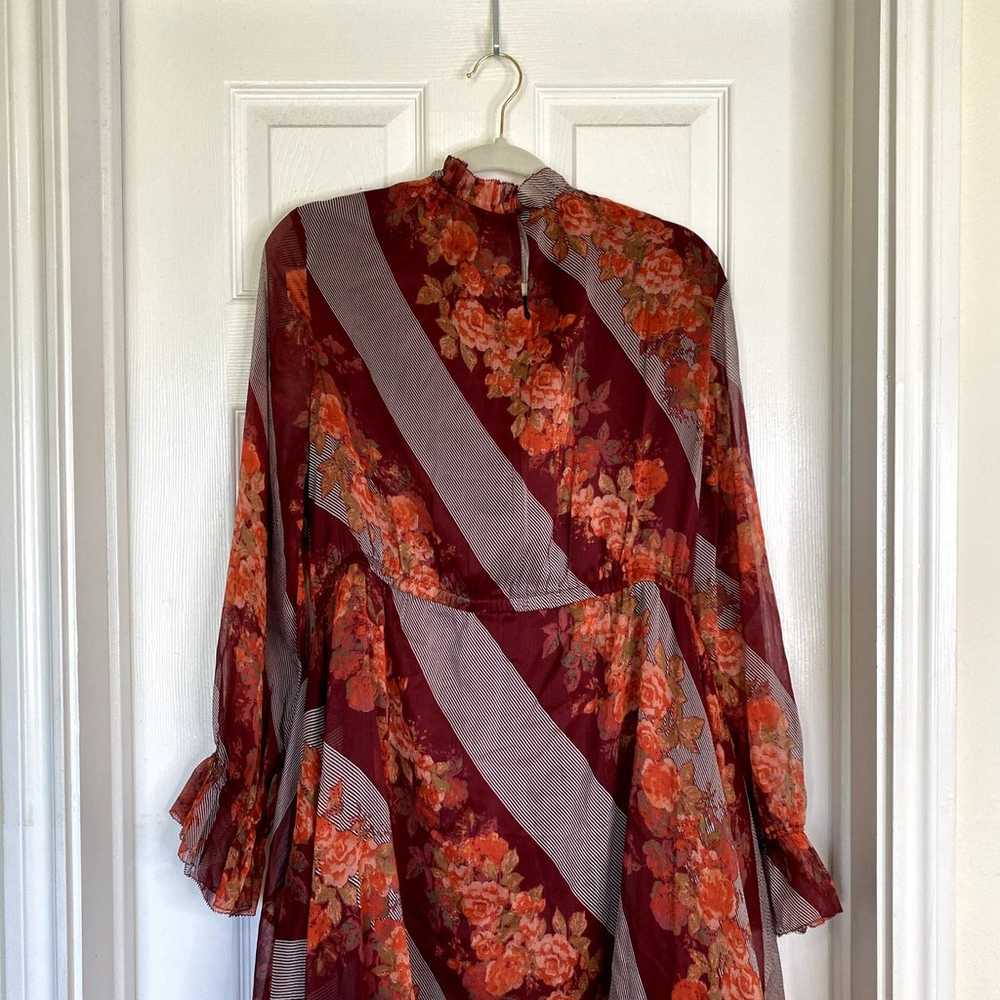 SOFT SURROUNDINGS Woodland Manor Chiffon Red Stri… - image 7