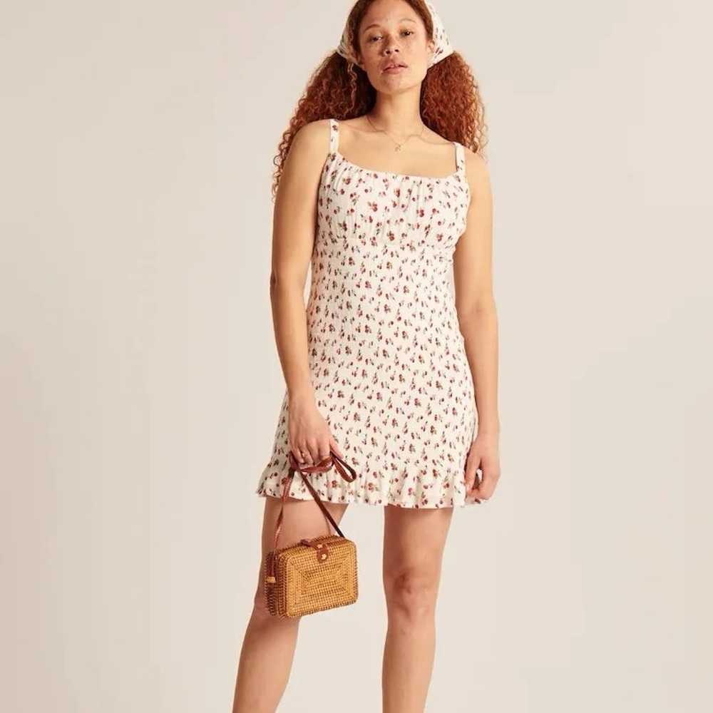 Abercrombie and fitch cherry print smocked mini d… - image 1