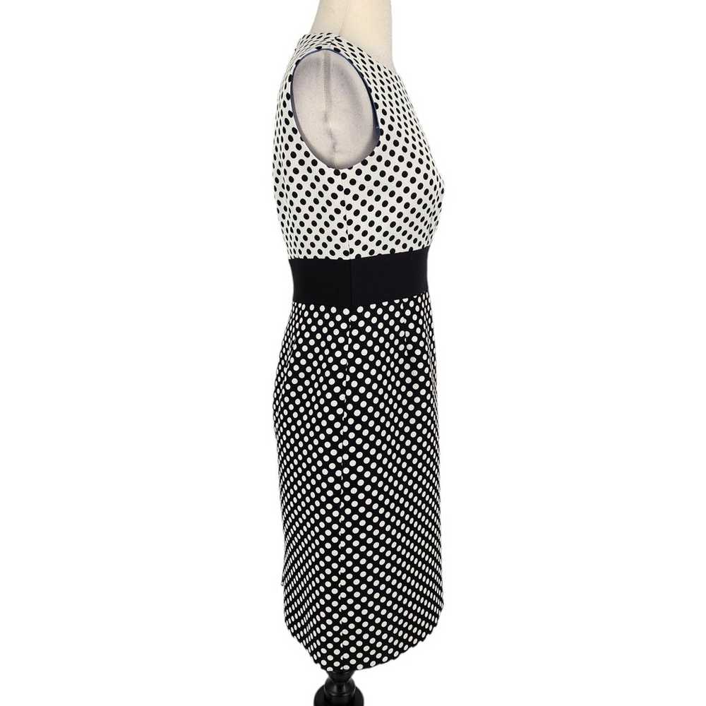 Tahari ASL Contrasting Black White Polka Dot Shea… - image 6