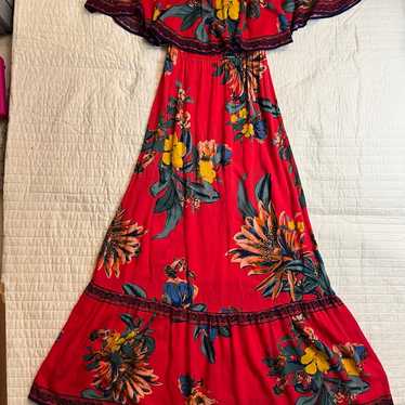 Flying Tomato red boho floral dress