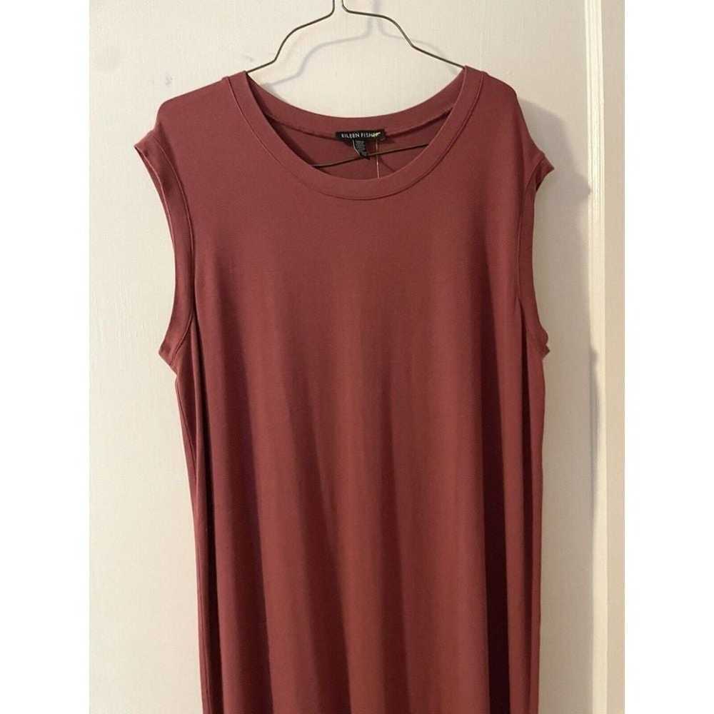 Eileen Fisher Pink Purple Maxi Dress Sleeveless T… - image 2