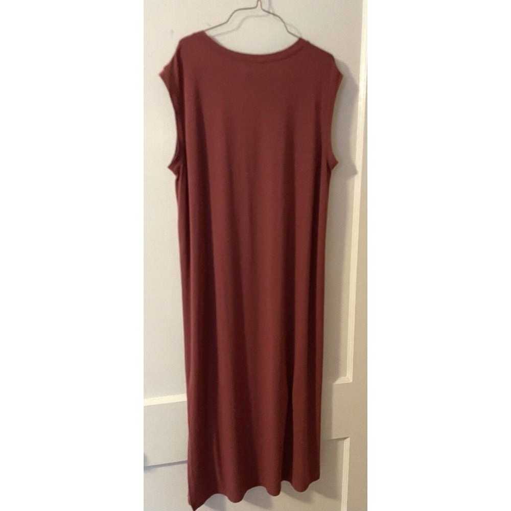 Eileen Fisher Pink Purple Maxi Dress Sleeveless T… - image 5