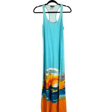 Tommy Bahama Turquoise Beach Print Maxi Dress size