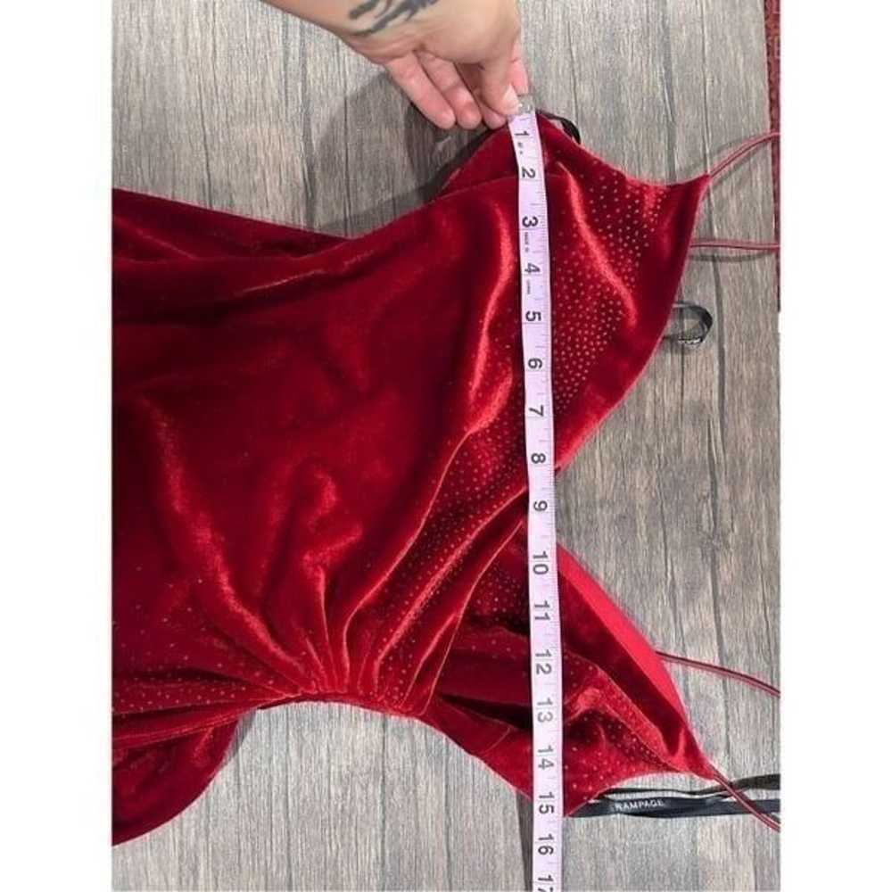 Rampage Vintage Y2K Velour Red Velvet Faux Wrap R… - image 11