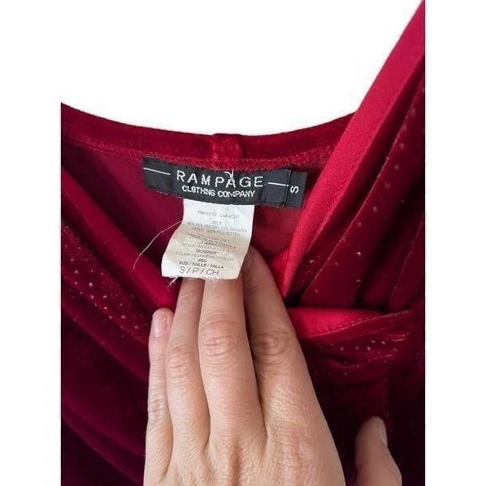 Rampage Vintage Y2K Velour Red Velvet Faux Wrap R… - image 6