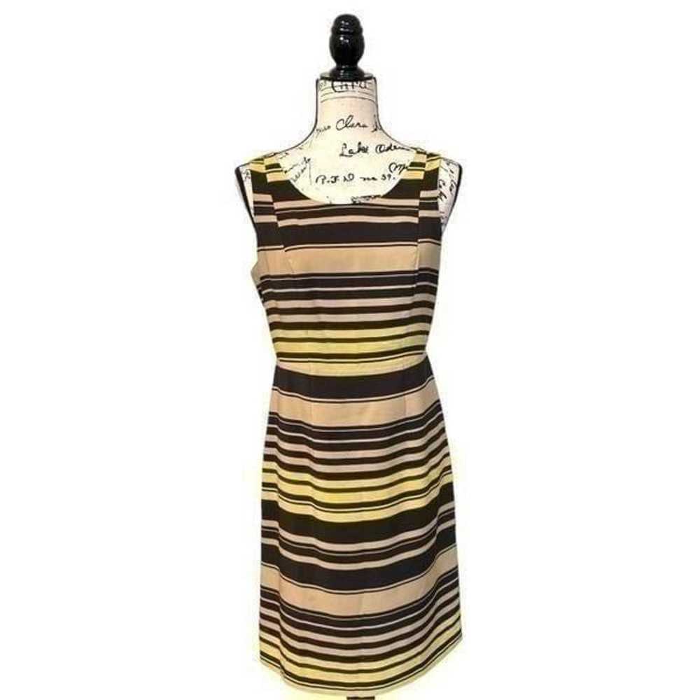 The Limited Women's Yellow and Brown Striped Slee… - image 1