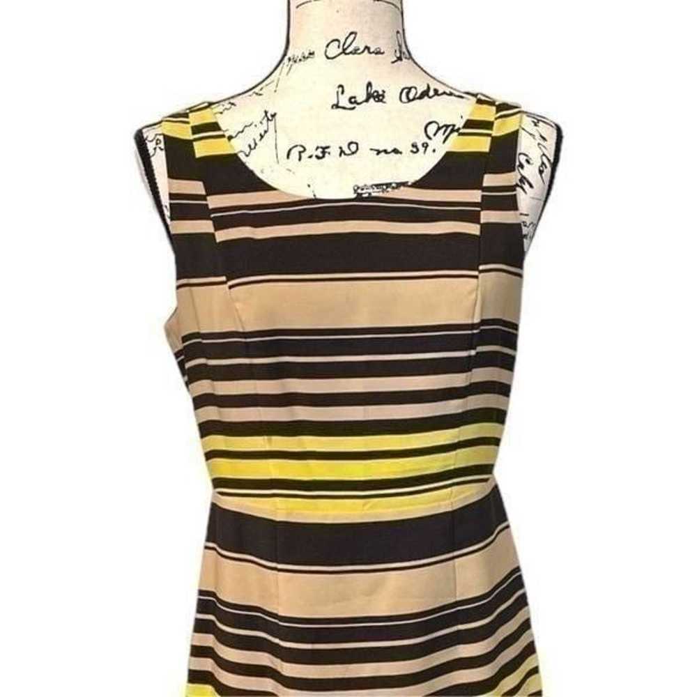 The Limited Women's Yellow and Brown Striped Slee… - image 2