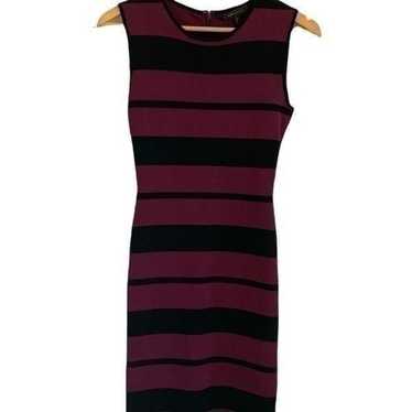 BCBGMAXAZRIA Purple and Black Bodycon Dress - Size