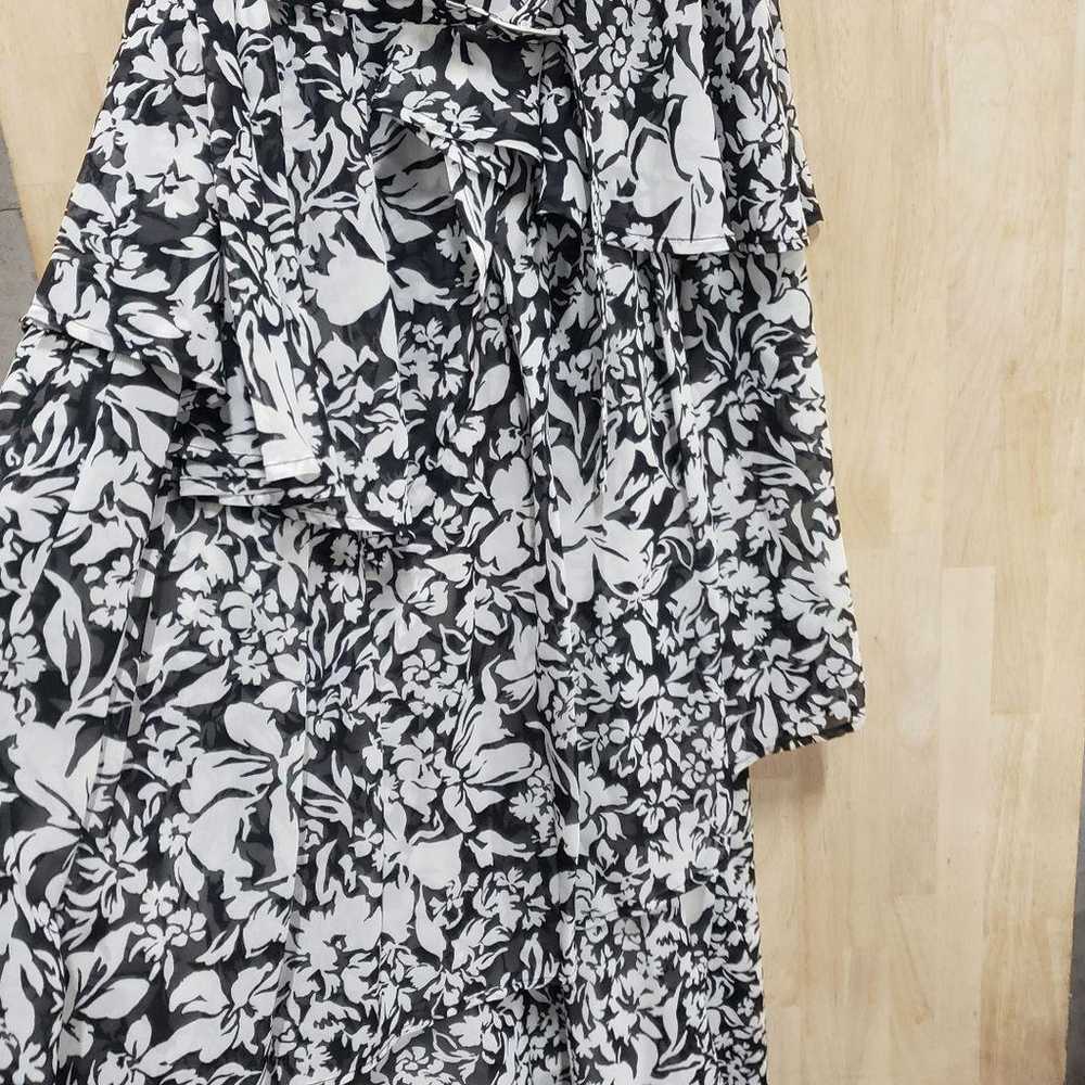 Snidel Flower Print Tie Dress (BLK) - image 7