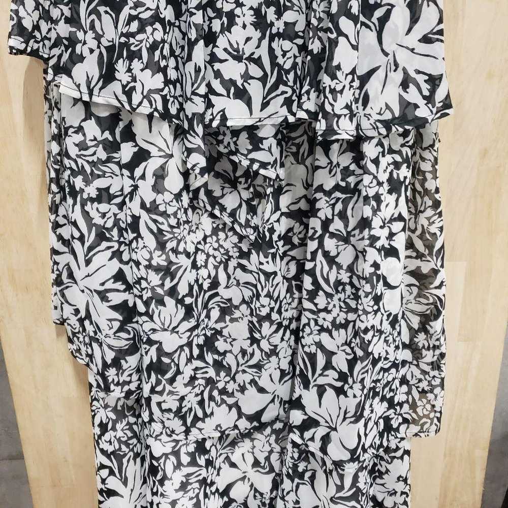 Snidel Flower Print Tie Dress (BLK) - image 9