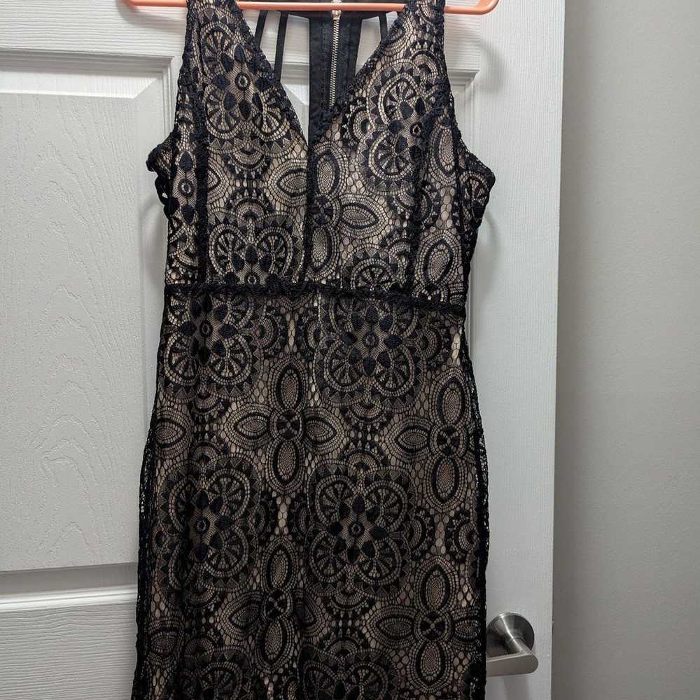 Women's dress- lace, black, beige- size large- ne… - image 2