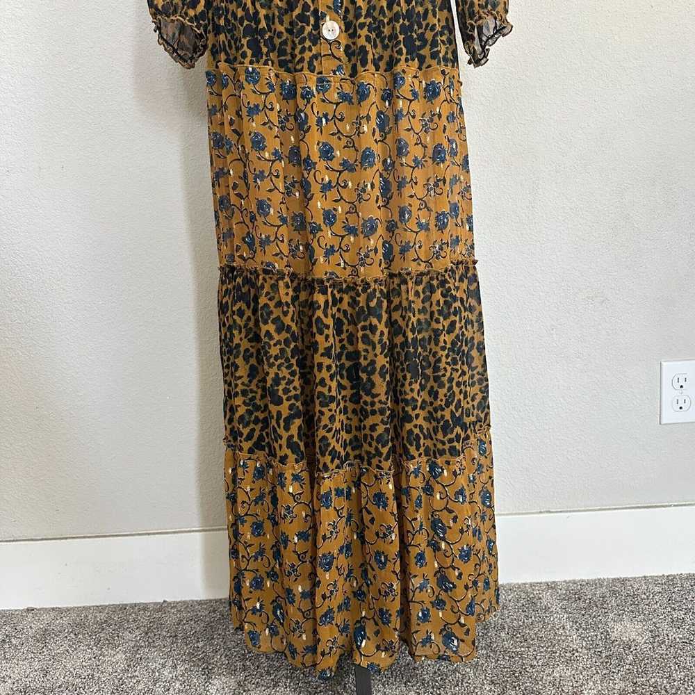 Fig Flower Anthropologie Dress Large Maxi Tiered … - image 3