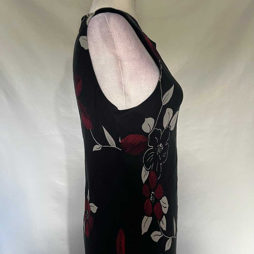 MAGGY LONDON Asymmetric Maxi Dress Sz 12 Black Fa… - image 12