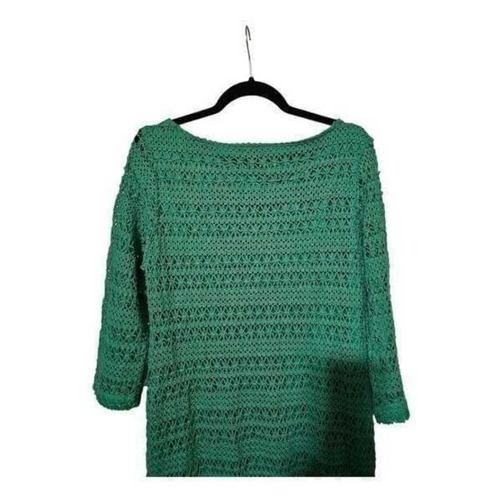 SHARAGANO Green Knitted Dress - Size 14 - image 4