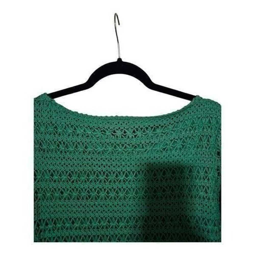 SHARAGANO Green Knitted Dress - Size 14 - image 6