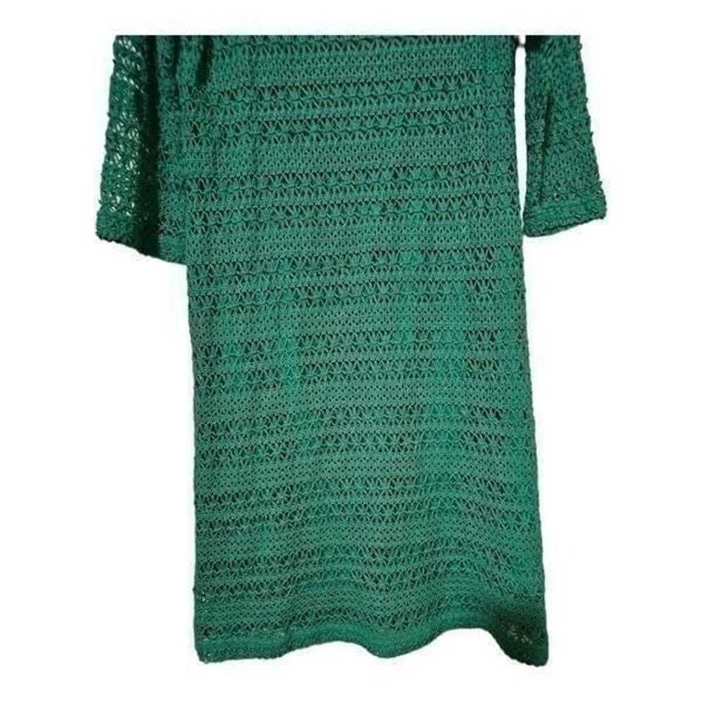 SHARAGANO Green Knitted Dress - Size 14 - image 7