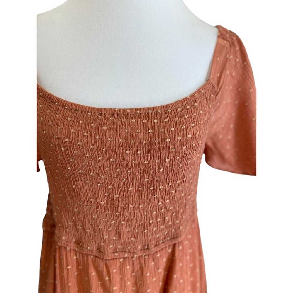 Ott Smocked Top Prairie Dress Melon Size XL Cotta… - image 7