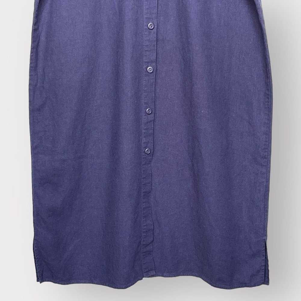 Selene Sport Shift Dress Women 1X Blue Linen Blen… - image 4