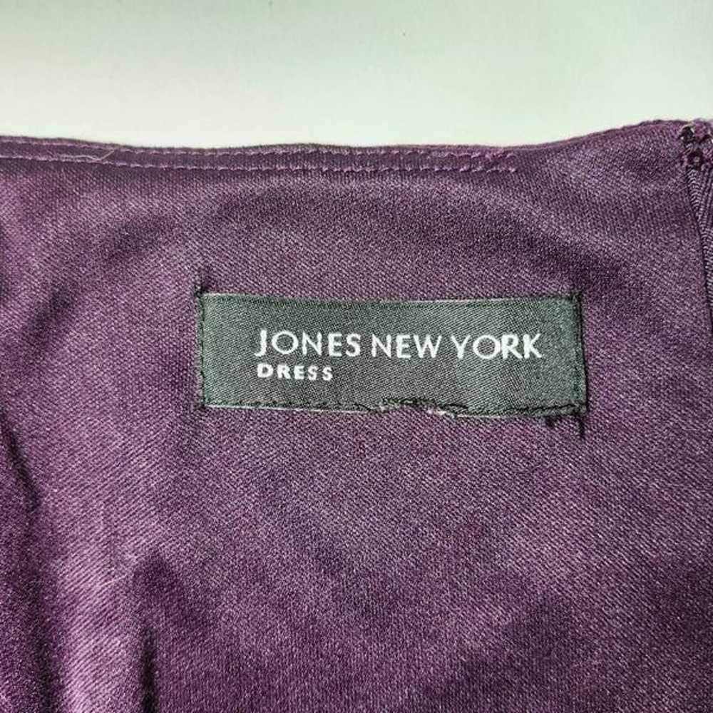 Jones New York Purple dress with Rosette detail S… - image 4