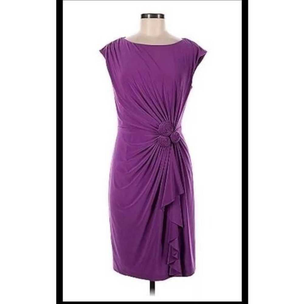 Jones New York Purple dress with Rosette detail S… - image 8