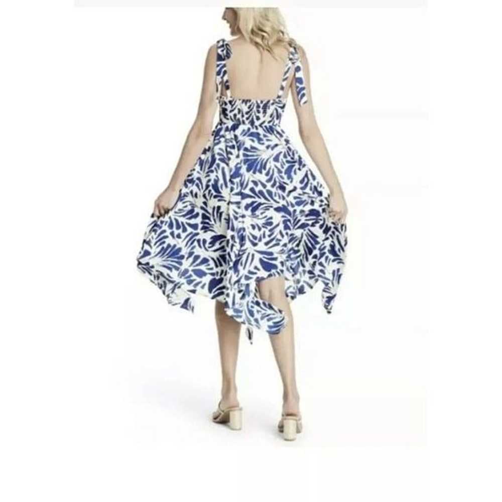 Alexis Target Blue Botanical Asymmetrical Dress s… - image 4