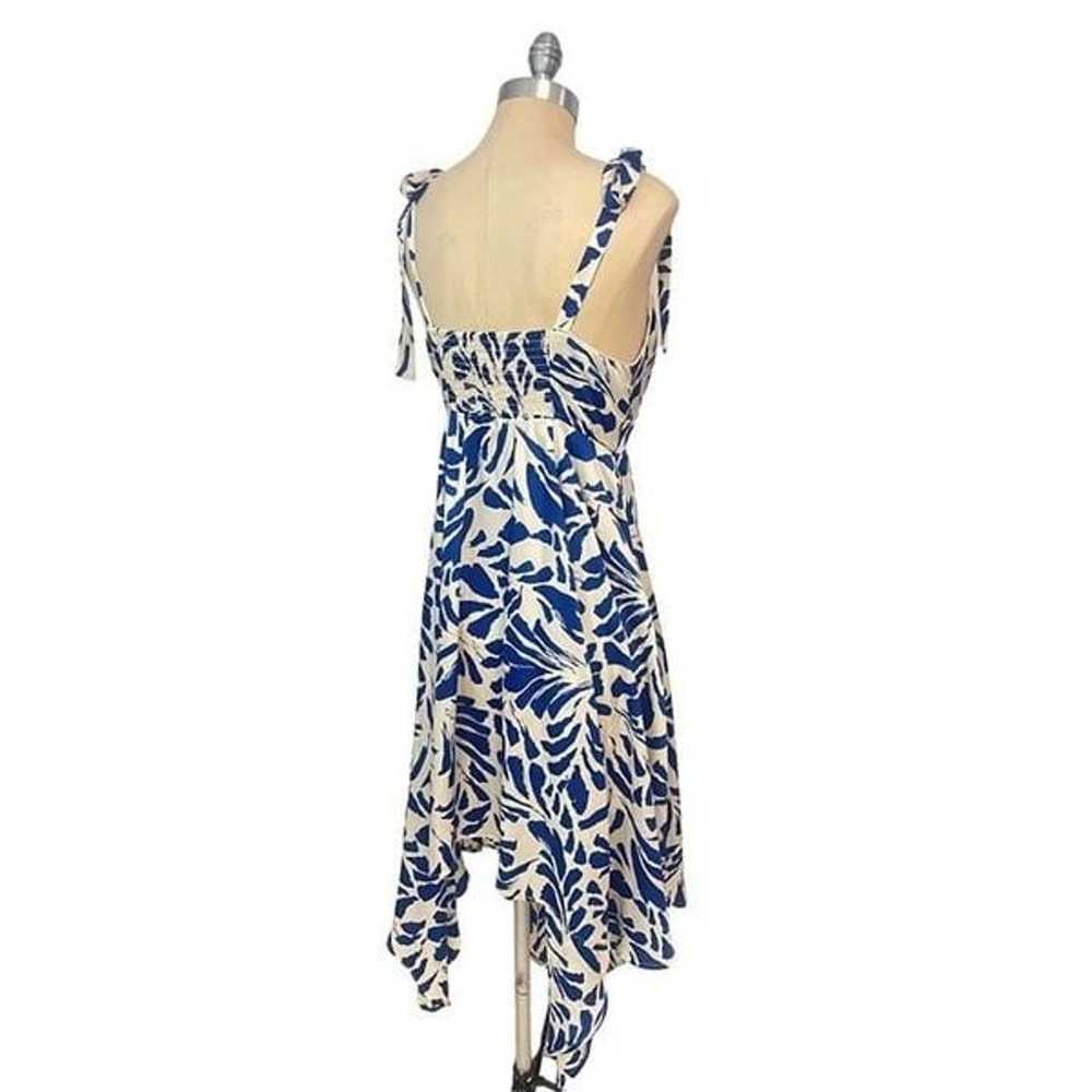 Alexis Target Blue Botanical Asymmetrical Dress s… - image 7