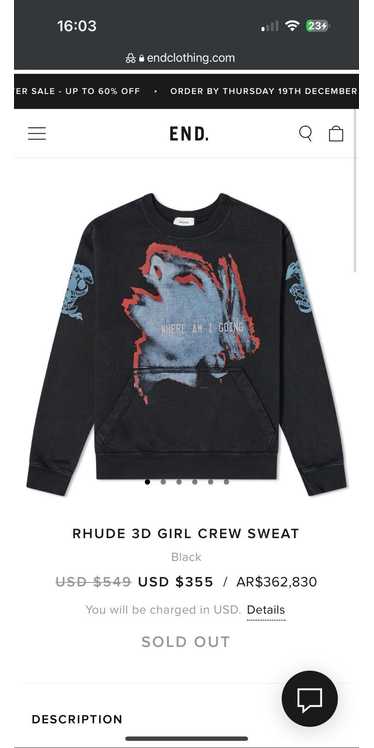 Rhude Rhude 3D Girl Crewneck